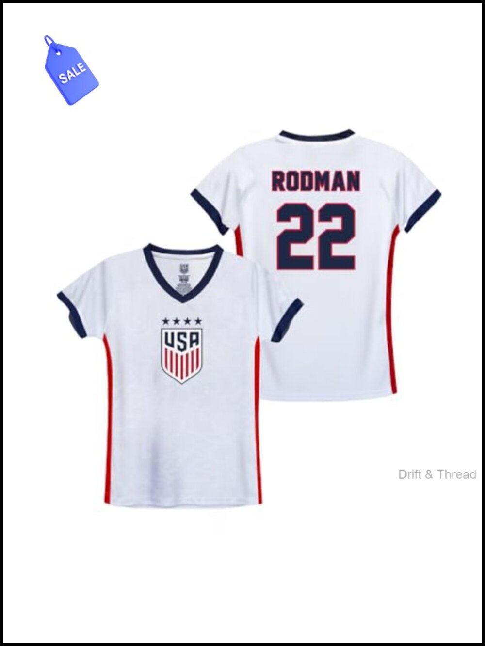Icon Sports U.S. Women Soccer Game Day Athletic Fit Polyester Crew Neck Tee